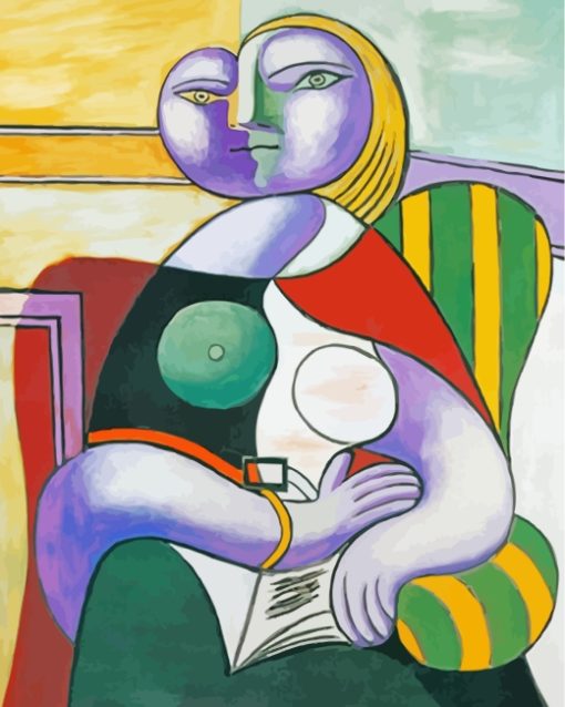 Reading Pablo Picasso paint by numbers