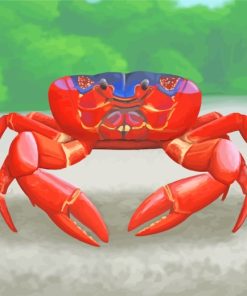 Red Crab Art paint by numbers