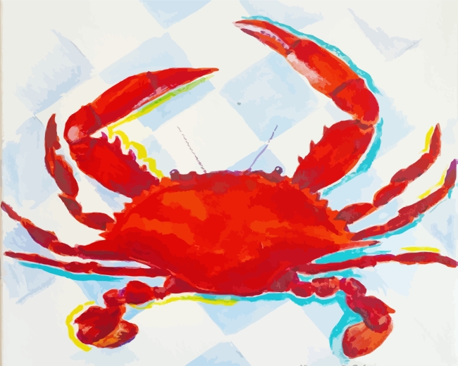 Red Crab paint by numbers