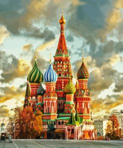 Red Square And The Alexander Garden Moscow paint by numbers
