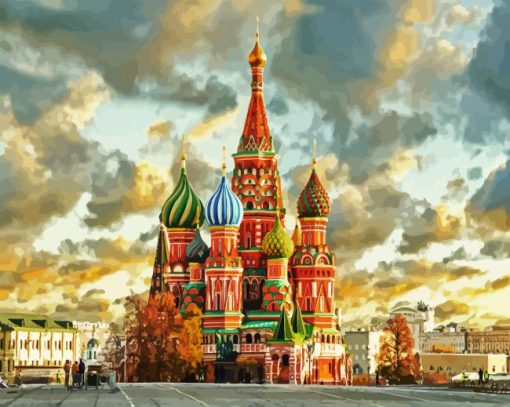 Red Square And The Alexander Garden Moscow paint by numbers