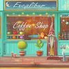 Retro Coffee Shop paint by numbers