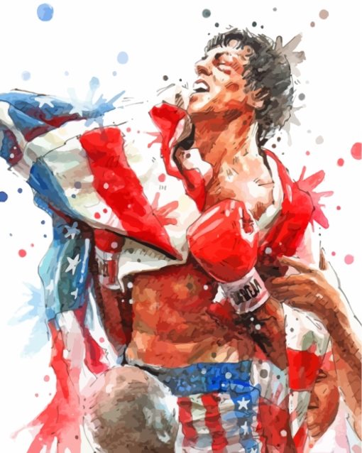Rocky Boxer Art paint by numbers