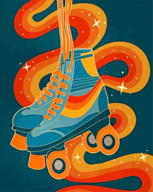 Roller-Skates-illustration-paint-by-number