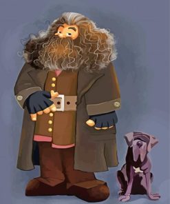 Hagrid And His Dog Art paint-by-numbers