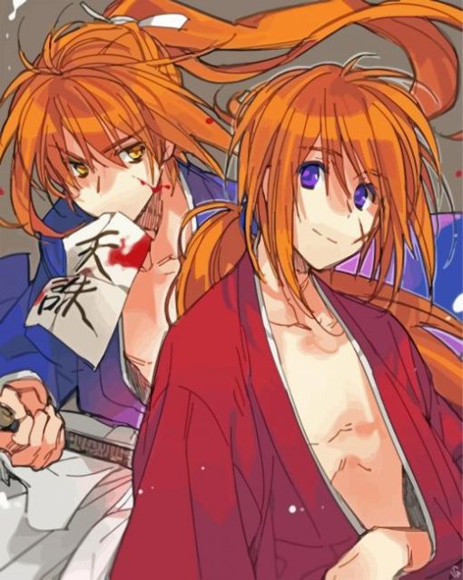 Ruroni Kenshin Anime paint by numbers
