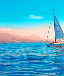 Sailboat In The Ocean paint by numbers