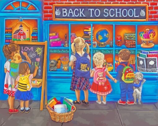School Time paint by numbers