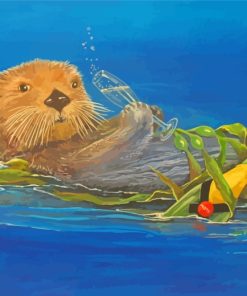 Sea Otter Art paint by numbers