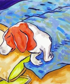 Sleepy Beagle Art paint by numbers