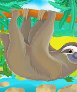 Sloth Animal Tree-Dwelling paint by numbers