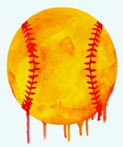 Softball-Art-paint-by-numbers
