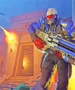 Soldier 76 Overwatch Game paint by numbers