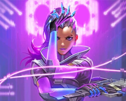 Sombra Overwatch Game paint by numbers