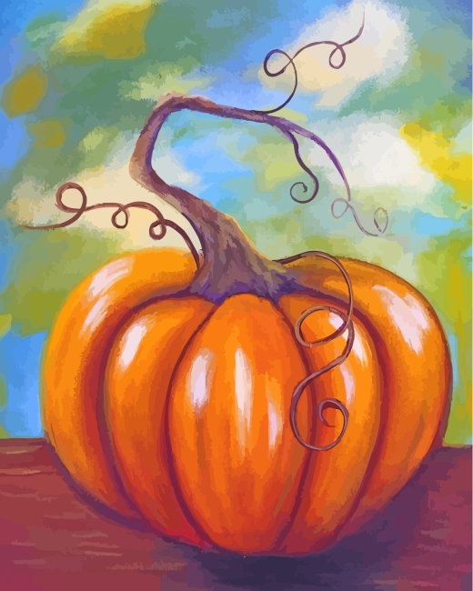 Squash Pumpkin paint by numbers