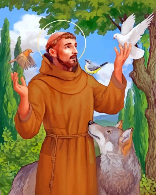 St Francis of Assisi paint by numbers