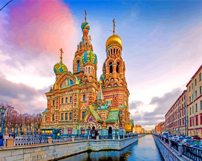 St Petersburg Russia paint by numbers