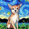 Starry Night Chihuahua paint by numbers