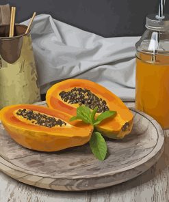 Still Life Papaya Fruit paint by numbers