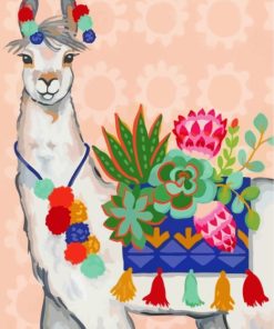 Stylish Alpaca paint by numbers