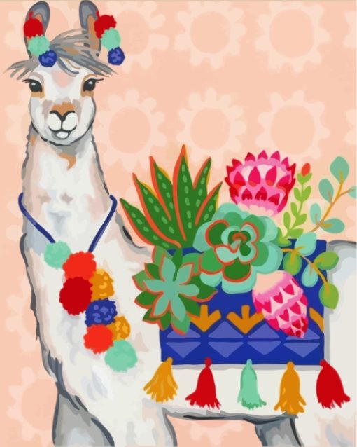 Stylish Alpaca paint by numbers