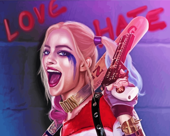 Harley Quinn Suicid Squad paint by numbers