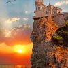 The Swallow's Nest Castle on the Sunset paint by numbers