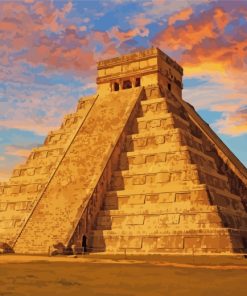 Chichen Itza Pyramid Mexico paint by numbers