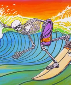 Surfer Skull paint by numbers