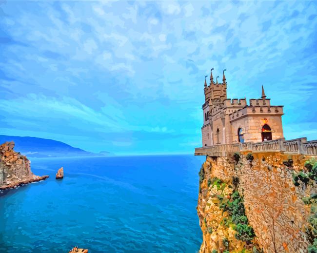 Swallow's Nest Castle In Gaspra paint by numbers