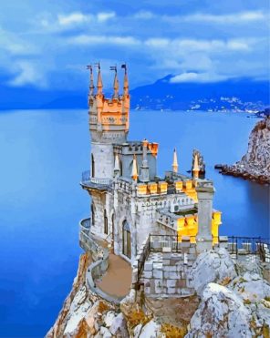The Swallow's Nest Castle in Ukraine paint by numbers