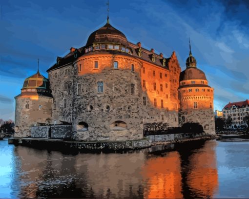 Sweden Orebro Castle paint by numbers