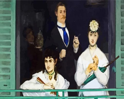 The Balcony By Manet paint by numbers