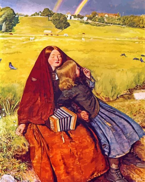 The Blind Girl By John Everett Millais paint by numbers