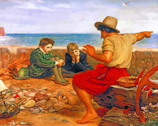 The Boyhood of Raleigh By John Everett Millais paint by numbers