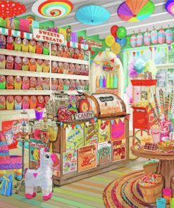 The Corner Candy Store paint by numbers