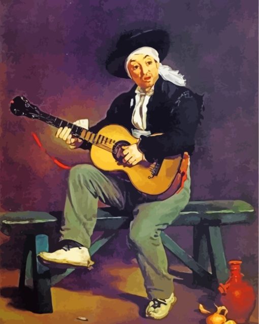 The Guitar Player Art paint by numbers