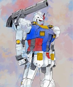 The Gundam Robot paint by numbers