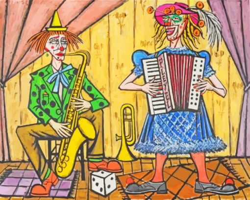 The Musical Clowns Art paint by numbers