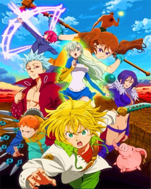 The Seven Deadly Sins Nanatsu paint by numbers