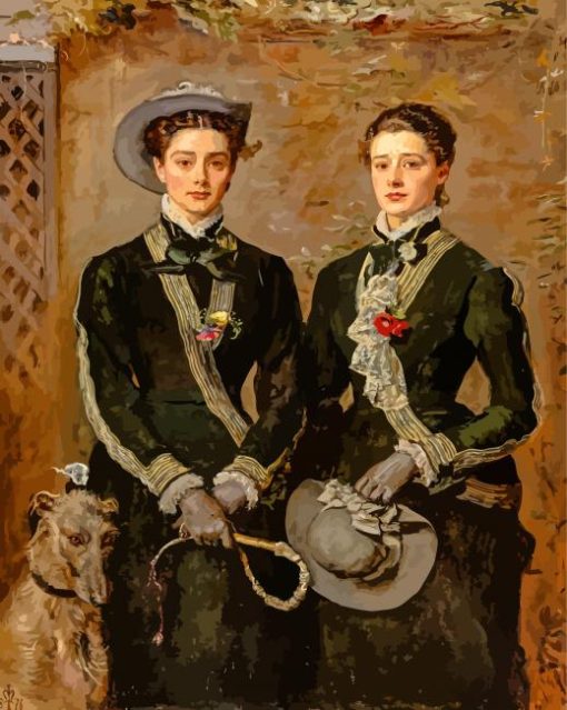 The Twins Kate And Grace Hoare By Millais paint by numbers