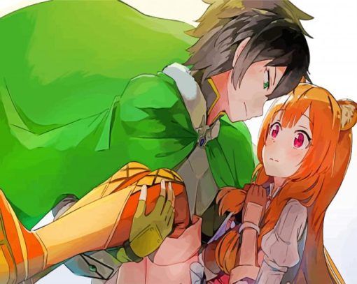 Naofumi And Raphtalia The Rising Of The Shield Hero paint by numbers