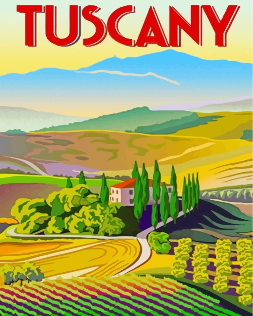 Tuscany Nature Poster paint by numbers