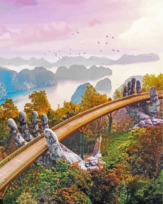 Vietnam Alpaca Bridge paint by numbers