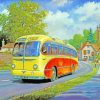 Vintage City Bus paint by numbers