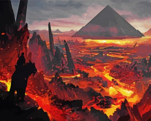 Volcano Pyramid paint by numbers