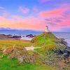 Wales Llanddwyn Lighthouse At Sunset paint by numbers