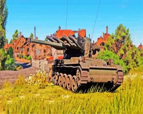 War Thunder Military Tank paint by numbers