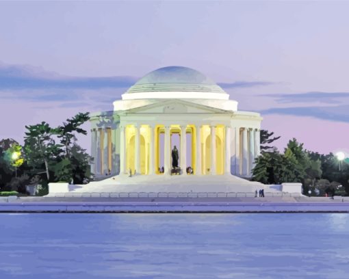 Washigton Thomas Jefferson Memorial paint by numbers