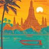 Wat Arun Bangkok Poster paint by numbers